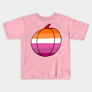 Lesbian pumpkin (light background) Kids T-Shirt